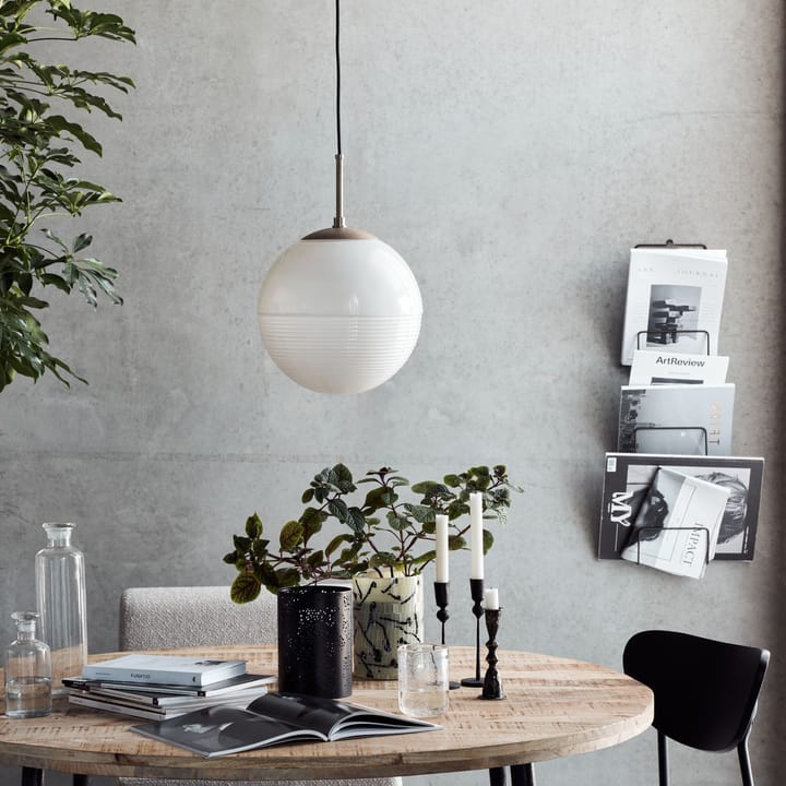 Halda candeeiro suspenso Ø30 cm, Branco-castanho House Doctor
