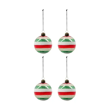 Happ bola de Natal Ø8 cm 4 un. - Multicolor - House Doctor
