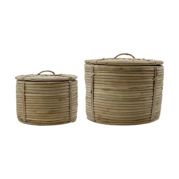 House doctor cesto com tampa 2 peças - Natural - House Doctor