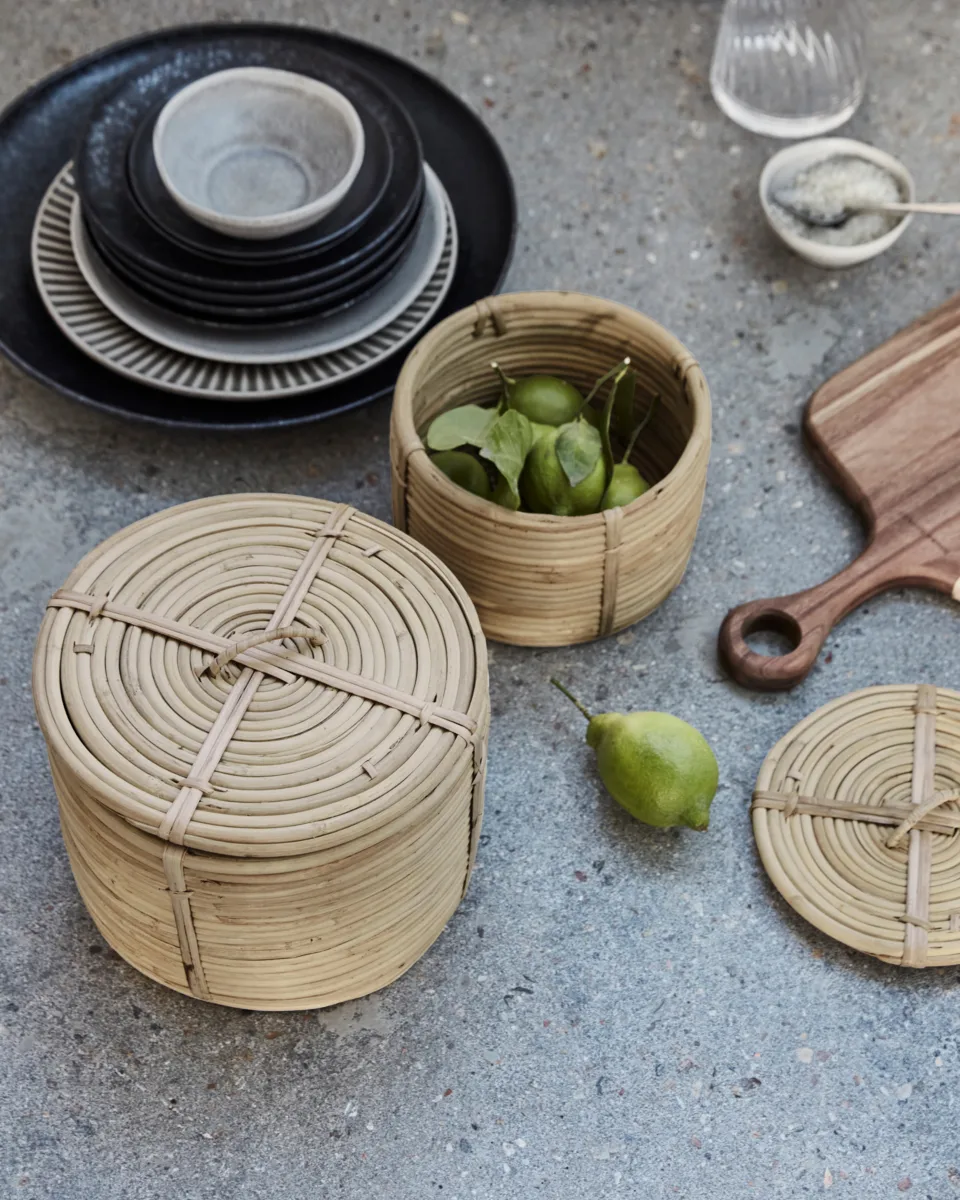 House doctor cesto com tampa 2 peças, Natural House Doctor