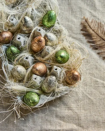 House Doctor egg enfeites de Páscoa 12 peças - Verde, Rosa, Off-white - House Doctor