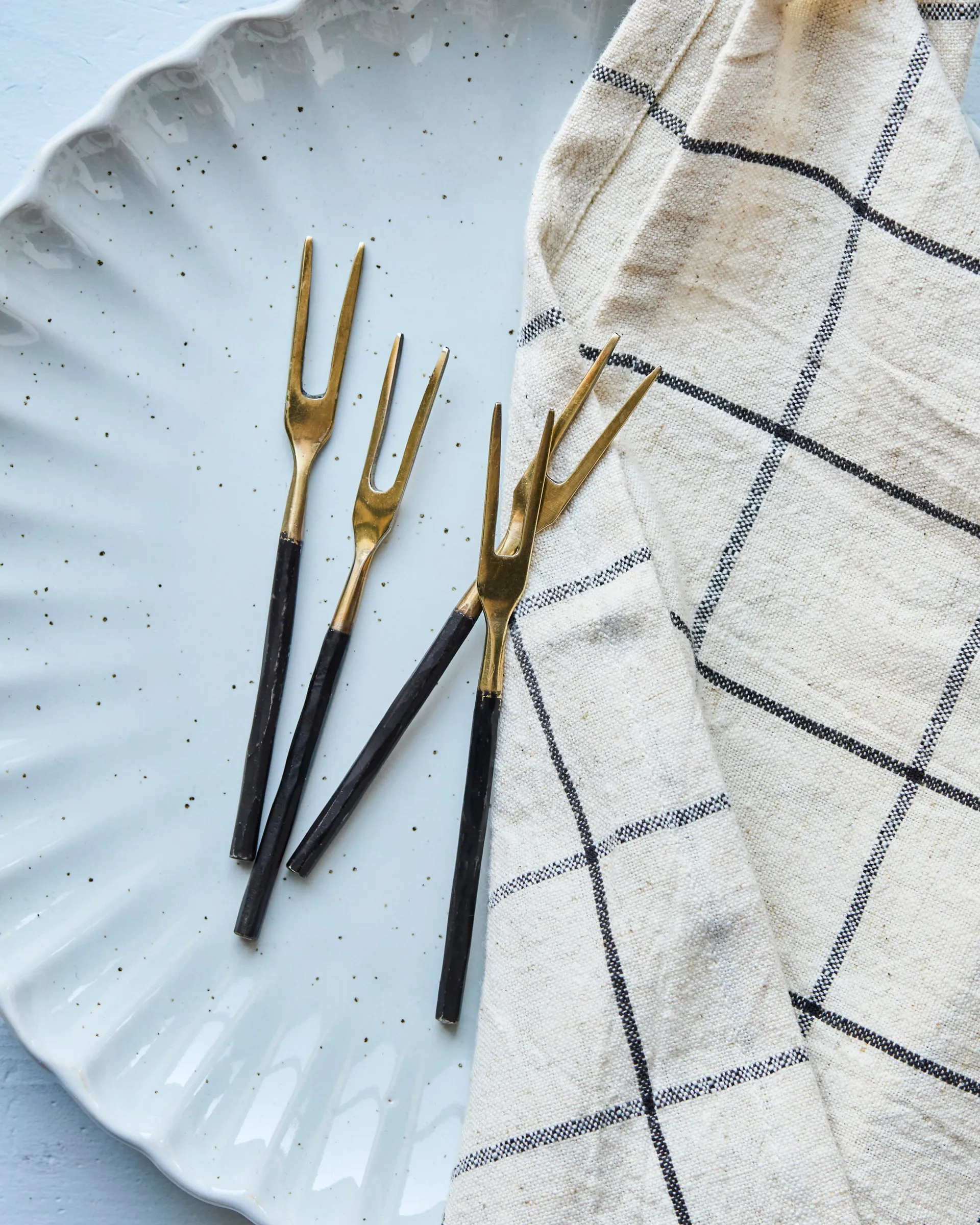 House Doctor garfo 4 unidades, Latão antigo House Doctor