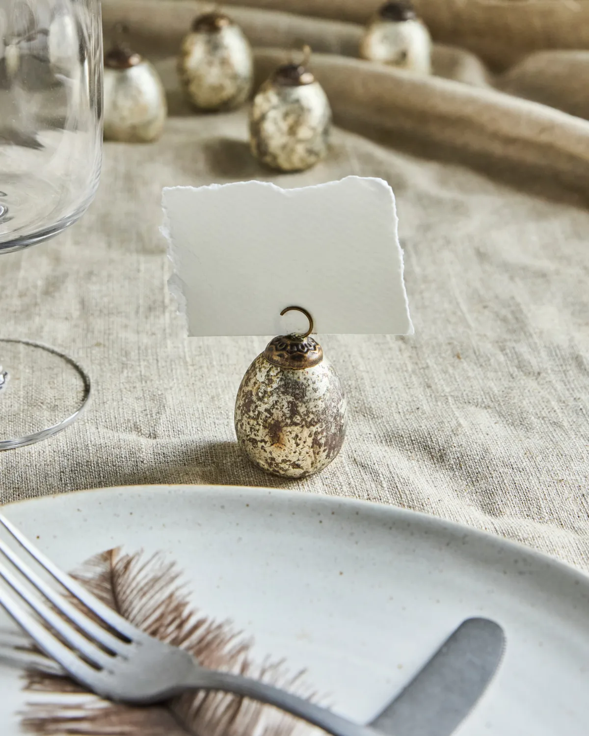 House Doctor suporte para cartões de lugar, pack de 6, Silver finish House Doctor