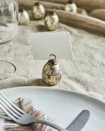 House Doctor suporte para cartões de lugar, pack de 6 - Silver finish - House Doctor