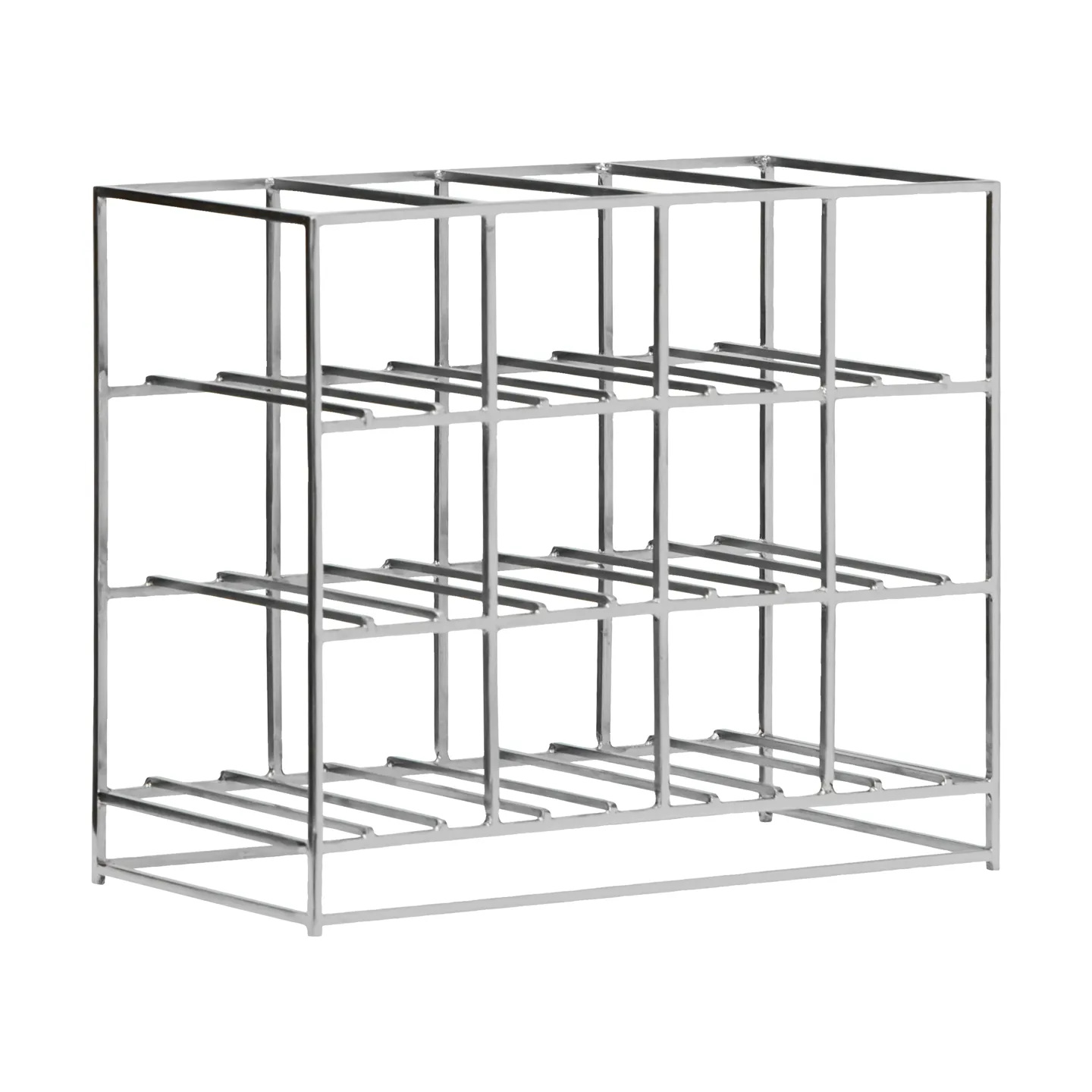 House Doctor suporte para vinho 12 garrafas 41x35 cm, Acabamento prateado House Doctor