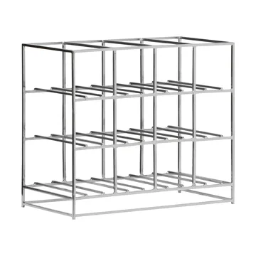 House Doctor suporte para vinho 12 garrafas 41x35 cm - Acabamento prateado - House Doctor