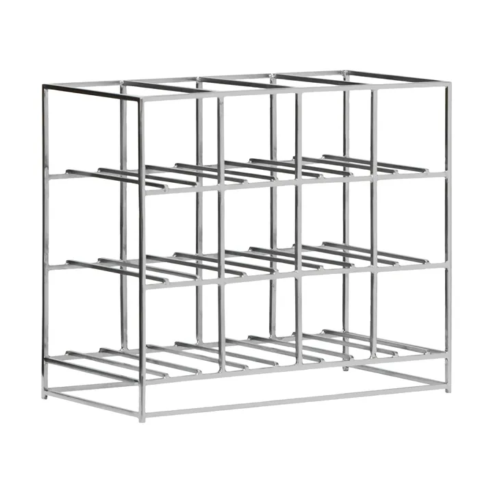 House Doctor suporte para vinho 12 garrafas 41x35 cm - Acabamento prateado - House Doctor