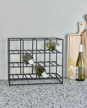 House Doctor suporte para vinho 12 garrafas 41x35 cm - Preto - House Doctor