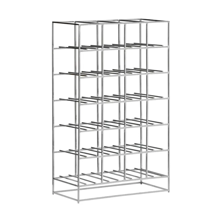 House Doctor suporte para vinho 24 garrafas  41x67 cm - Acabamento prateado - House Doctor