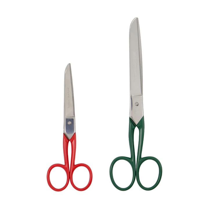 House Doctor tesouras 2 peças - Vermelho, verde - House Doctor