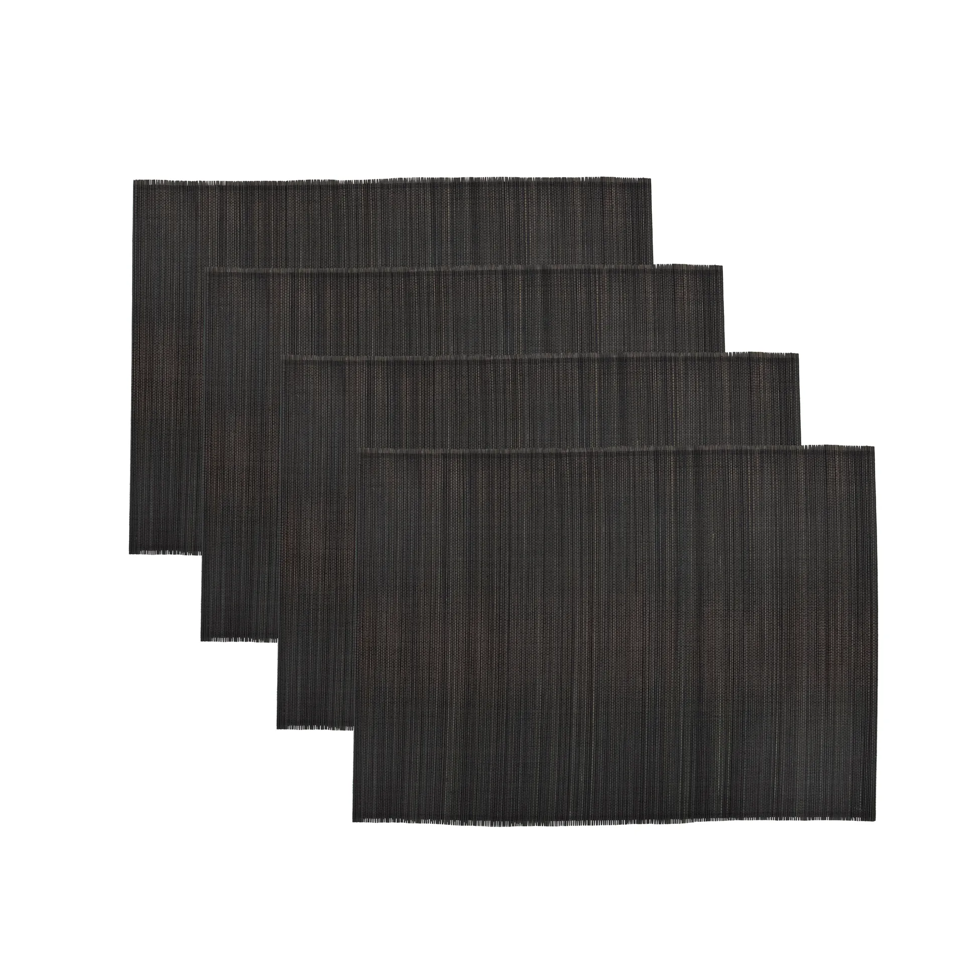 Individual de mesa Bamboo 33x45 cm, conjunto de 4, preto House Doctor