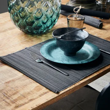 Individual de mesa Bamboo 33x45 cm, conjunto de 4 - preto - House Doctor