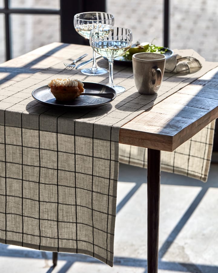 Join caminho de mesa 40x140 cm, Preto-branco sujo House Doctor