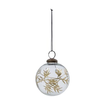 Leaf bola de Natal Ø7,5 cm 4 un. - Claro-ouro - House Doctor