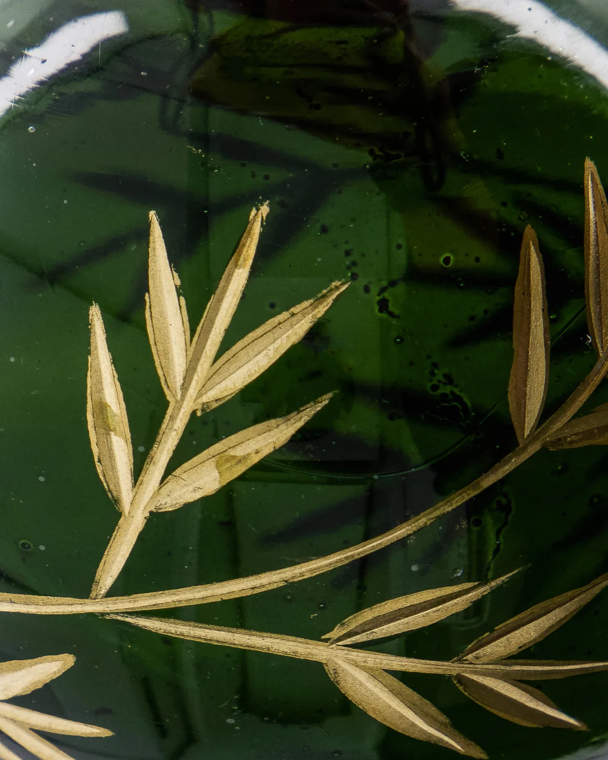 Leaf bola de Natal Ø7,5 cm 4 un., Verde-ouro House Doctor