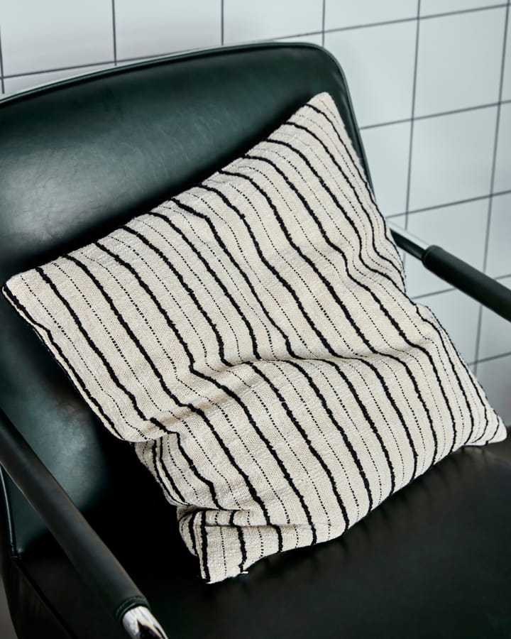 Lines capa de almofada 50x50 cm, Preto-branco sujo House Doctor