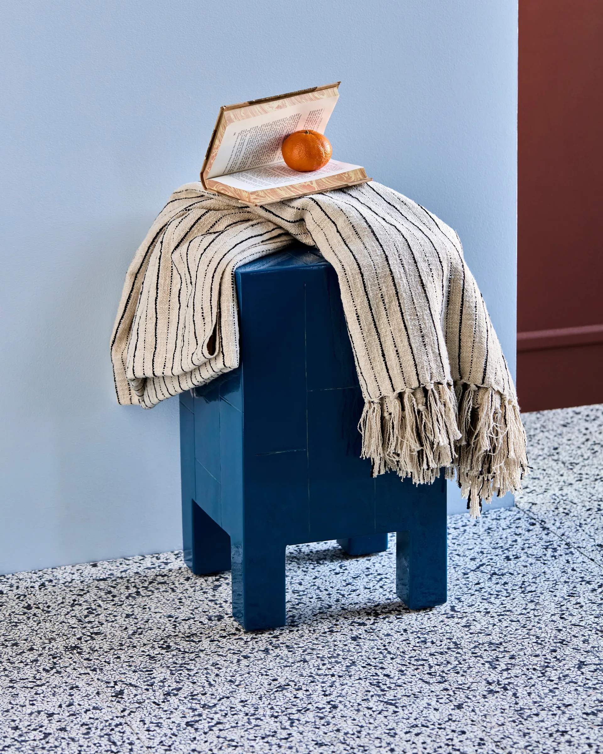 Lines colcha 130x180 cm, Preto-branco sujo House Doctor