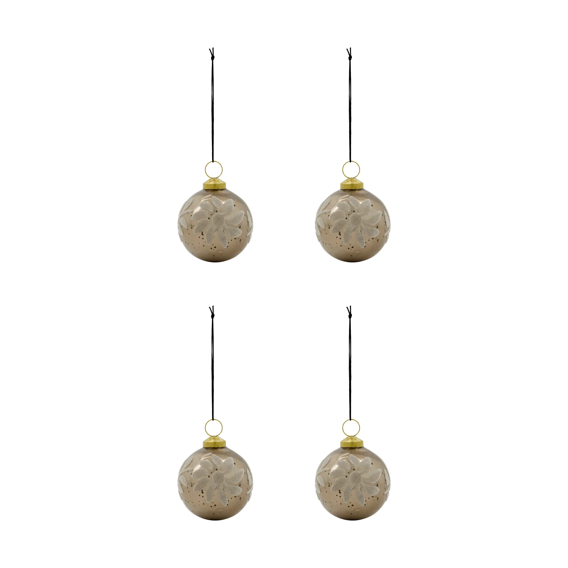 Luto bola de Natal 4-pack, Areia House Doctor