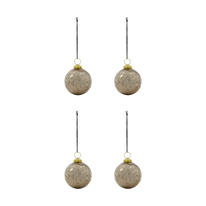 Luto bola de Natal 4-pack - Areia - House Doctor