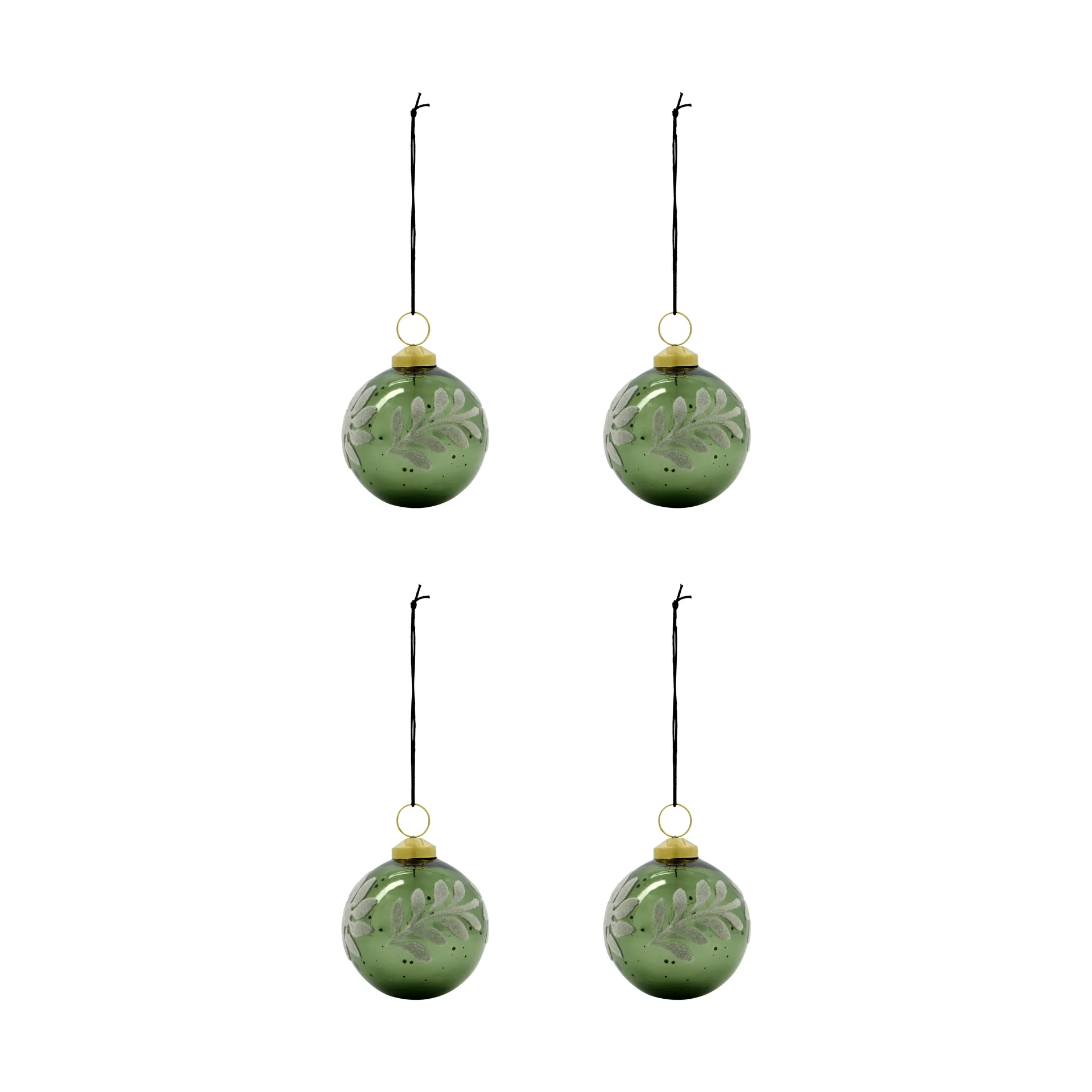 Luto bola de Natal 4-pack, Verde House Doctor