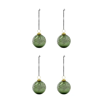 Luto bola de Natal 4-pack - Verde - House Doctor