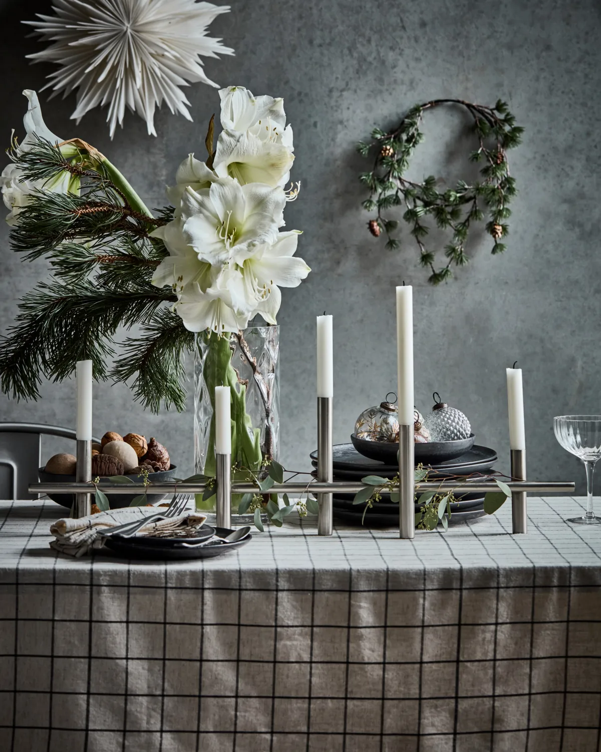 Maxi castiçal 80 cm, Prata antiga House Doctor