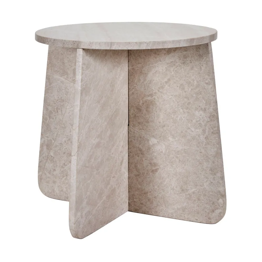 Mesa de apoio Marb 48x48x40 cm, Mármore bege House Doctor