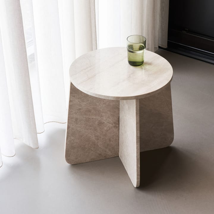 Mesa de apoio Marb 48x48x40 cm, Mármore bege House Doctor