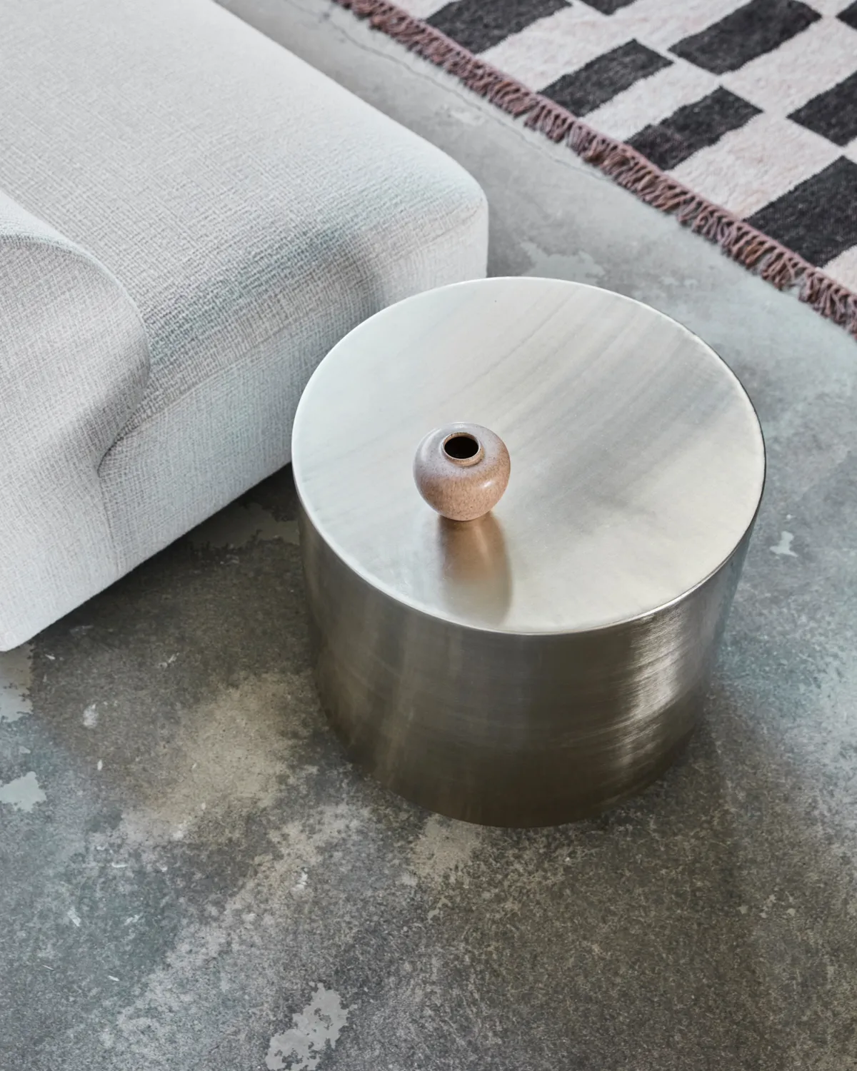 Mesa lateral Step, Prata escovada House Doctor