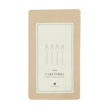 Mora garfo de bolo 4 peças - Acabamento prateado - House Doctor