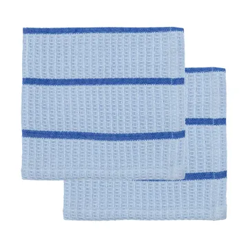 Pano de cozinha Rena - Azul-claro-azul, 30x30 cm, pack de 2 - House Doctor