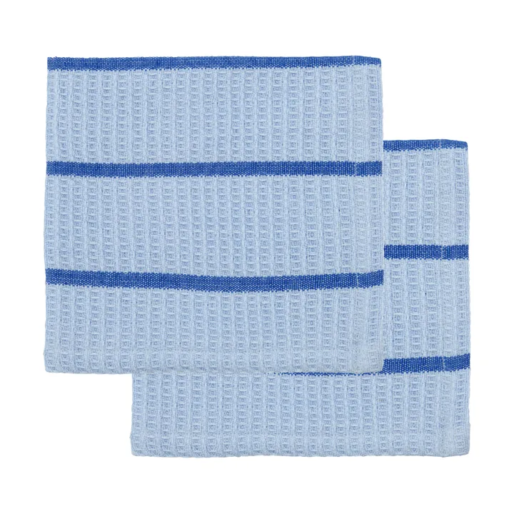 Pano de cozinha Rena - Azul-claro-azul, 30x30 cm, pack de 2 - House Doctor