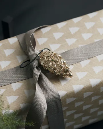 Pingente de Natal 5,5 cm 6-unidades Cone - Dourado - House Doctor