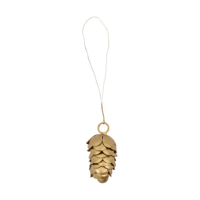 Pingente de Natal Cone 6,5 cm 2 peças, Dourado  House Doctor