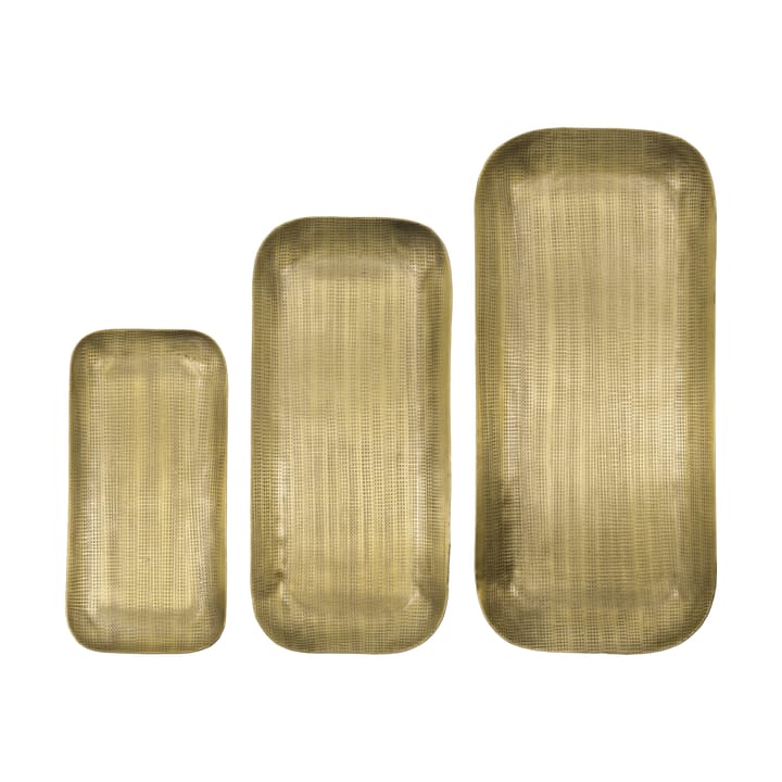Plato tabuleiro decorativo 3 peças - Dourado - House Doctor
