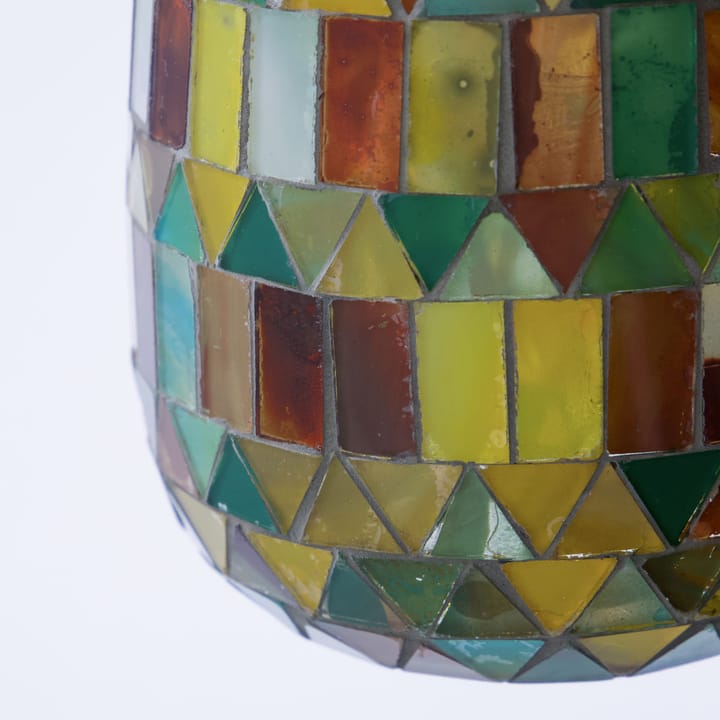 Porta-vela Mosaa 11 cm, Amarelo-verde House Doctor