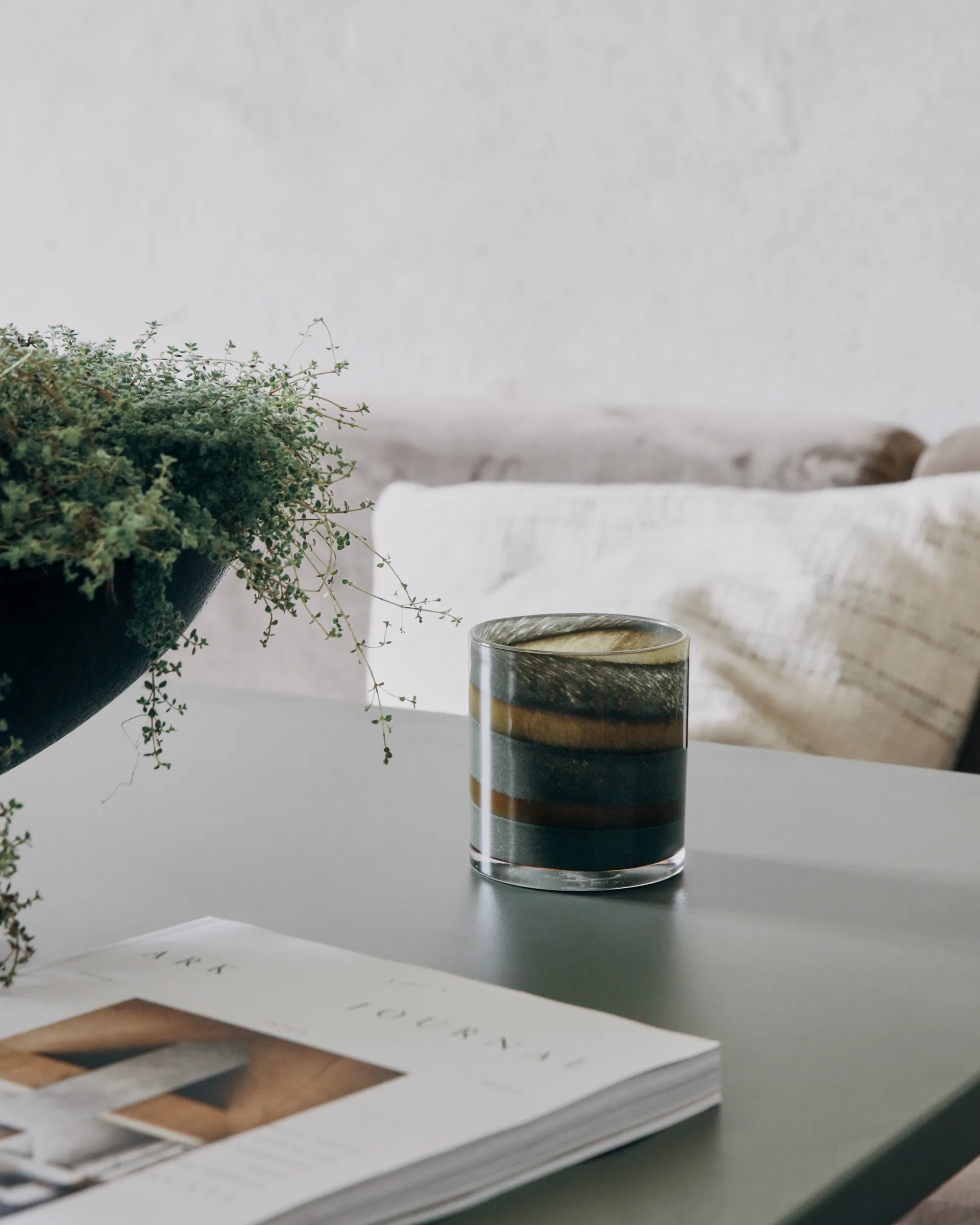 Porta-velas Blur Ø9 cm, Marrom House Doctor