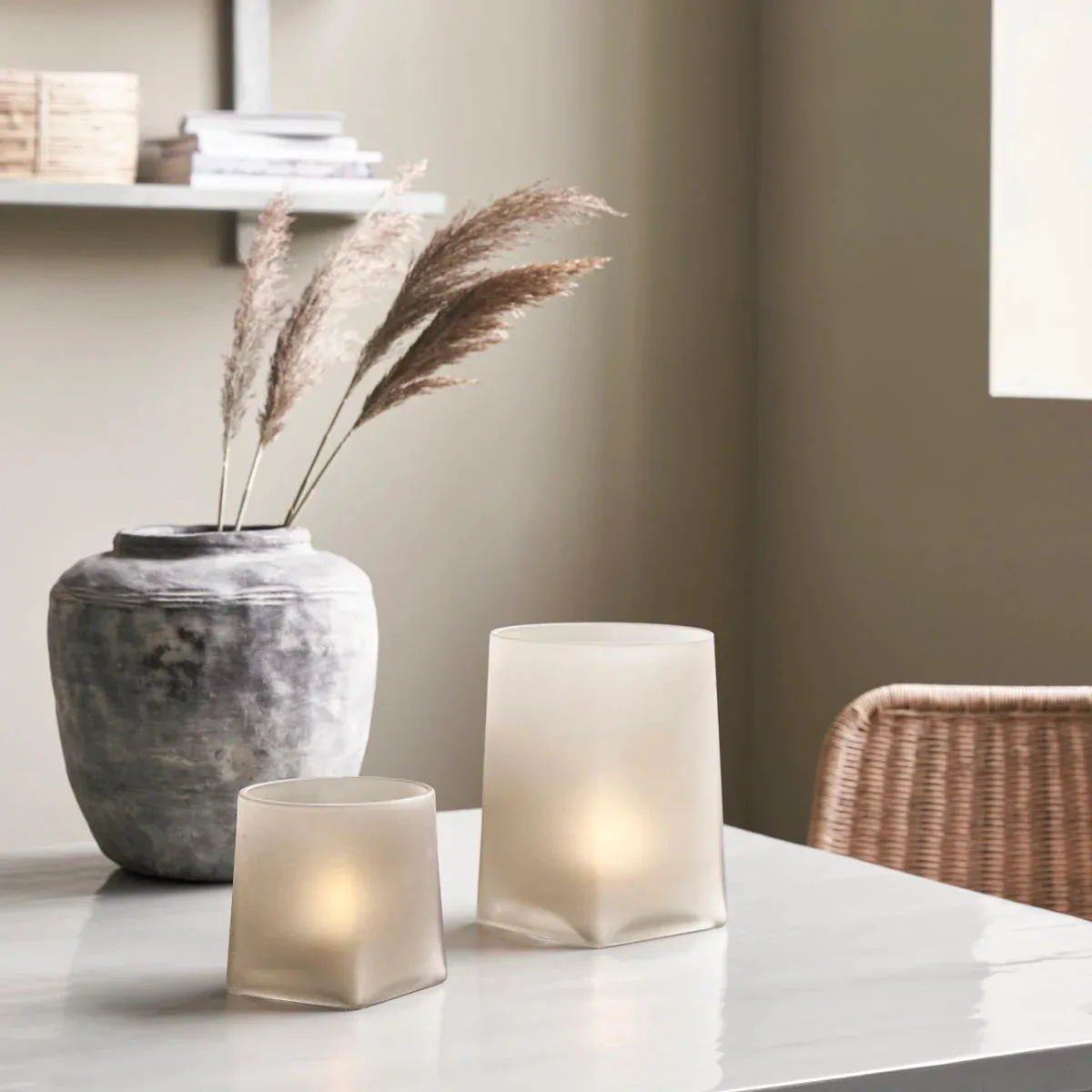 Porta-velas Made marrom claro, 20 cm House Doctor