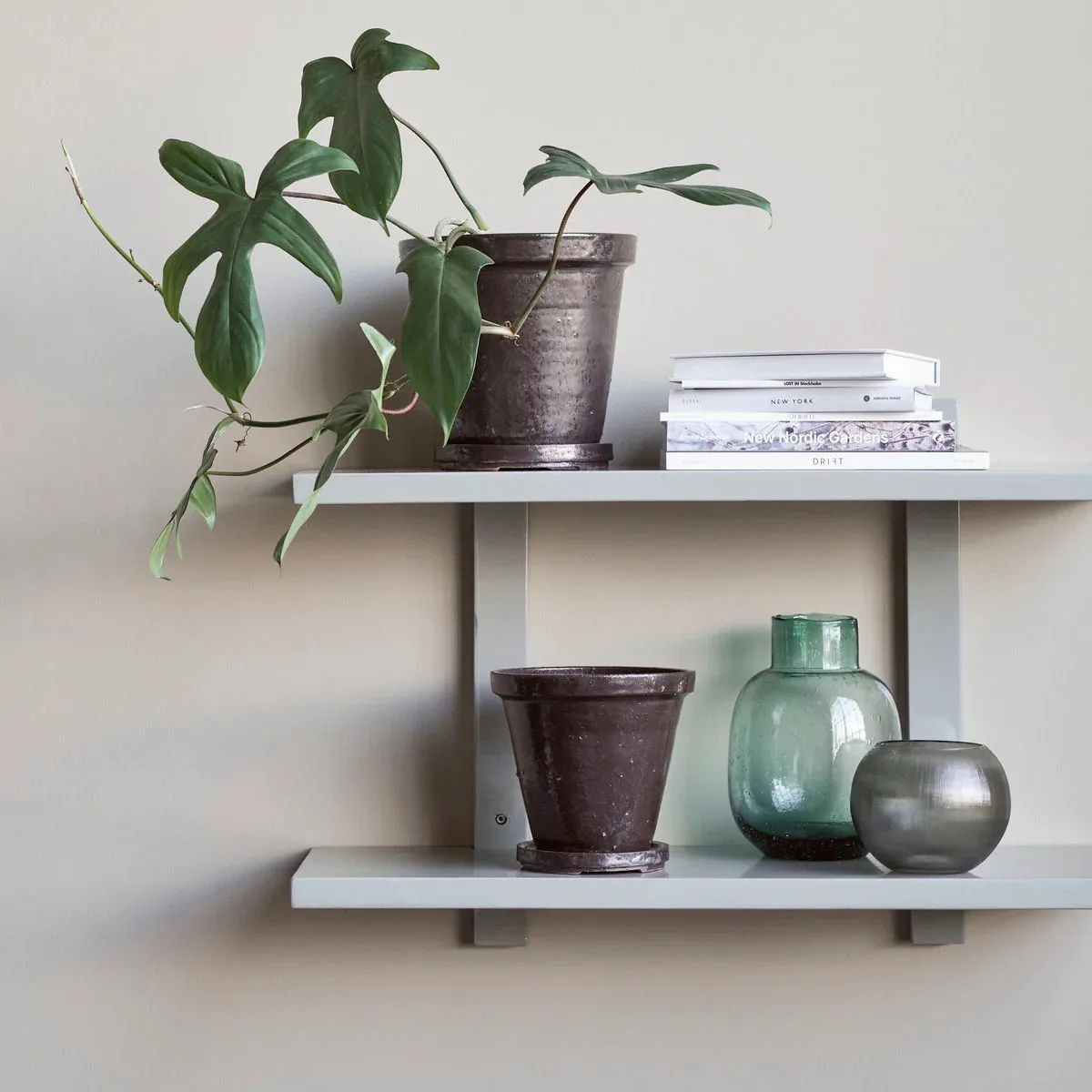 Pote Flower com pires 4 peças, Ø18 cm-Ø22 cm House Doctor