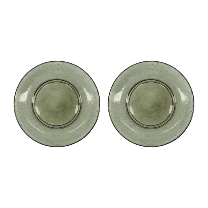 Prato de sobremesa Rain Ø21 cm 2 unid. - Verde - House Doctor
