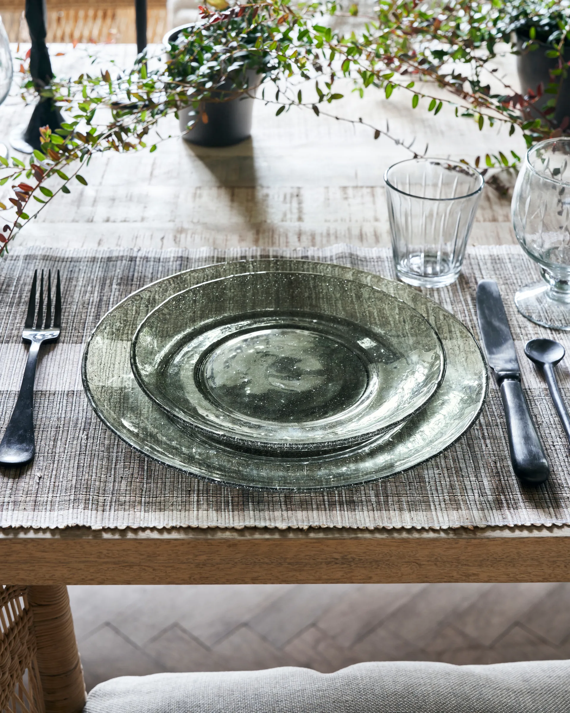 Prato de sobremesa Rain Ø21 cm 2 unid., Verde House Doctor