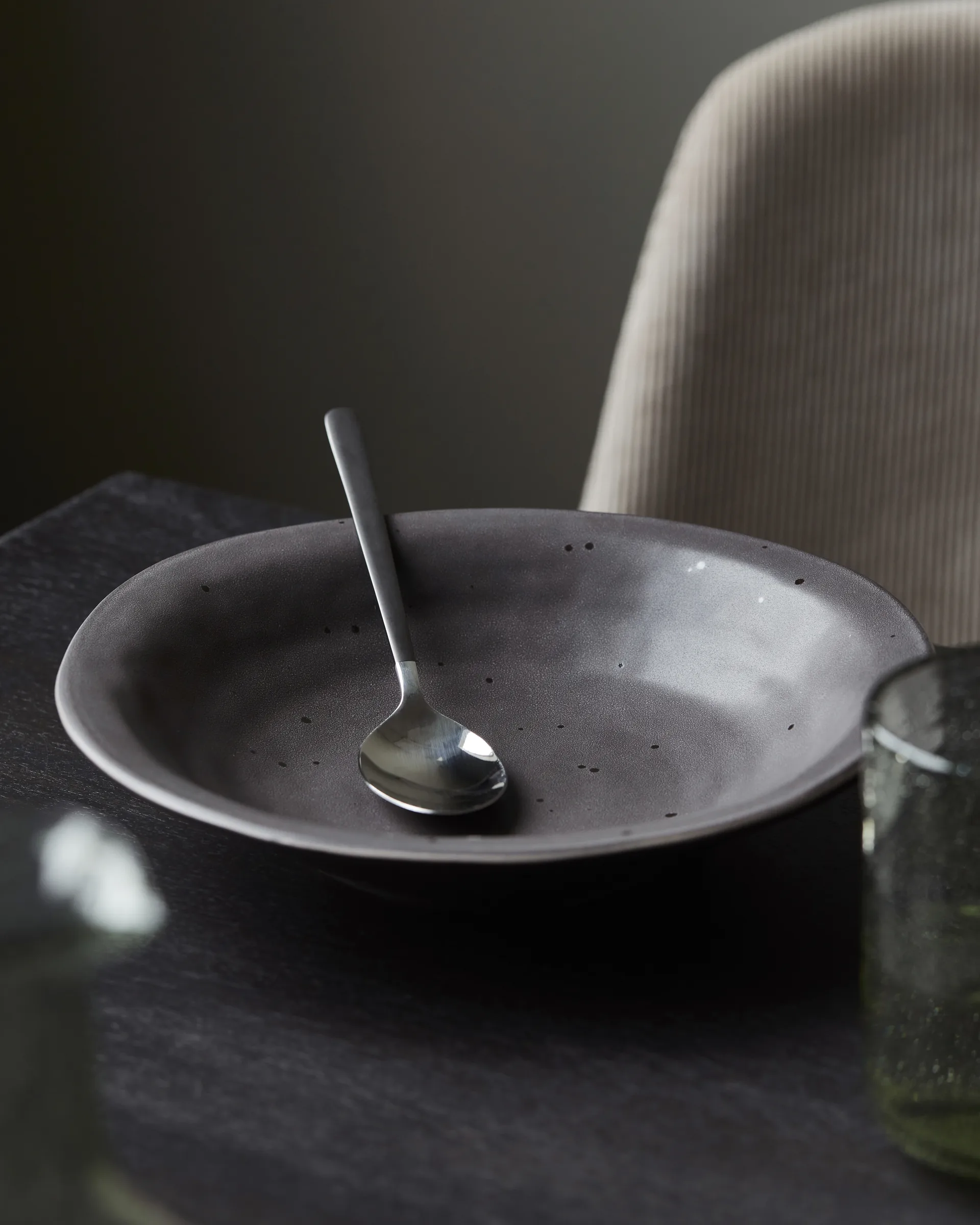 Prato de sopa Rustic Ø25 cm, Cinza escuro House Doctor