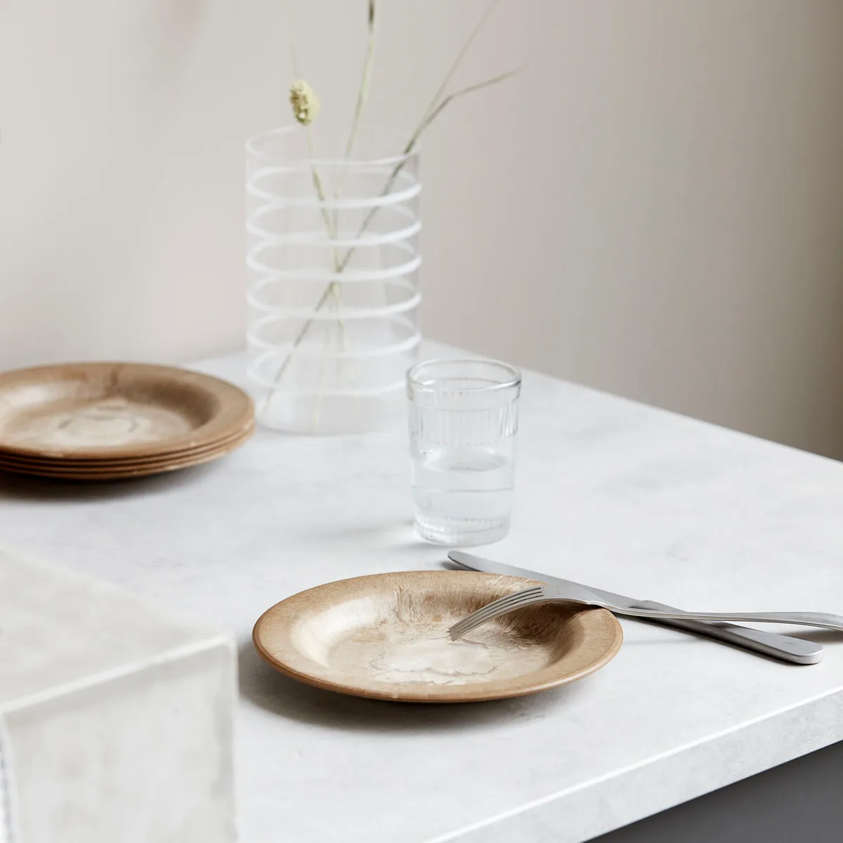 Prato pequeno Serveur 18 cm, 4 un., dourado House Doctor