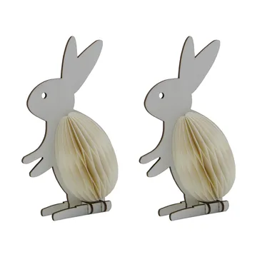 Rabb coelhos da Páscoa decoração 2-unidades - Off-white - House Doctor