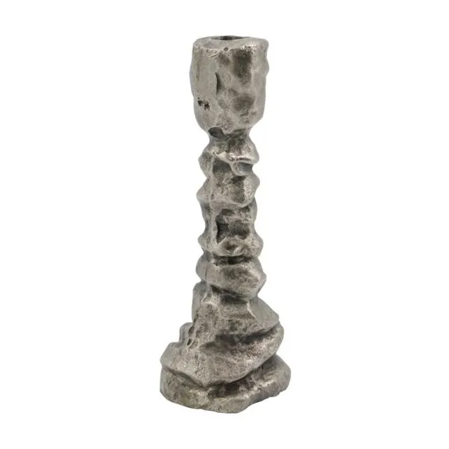 Raku castiçal antique prata, 20 cm House Doctor