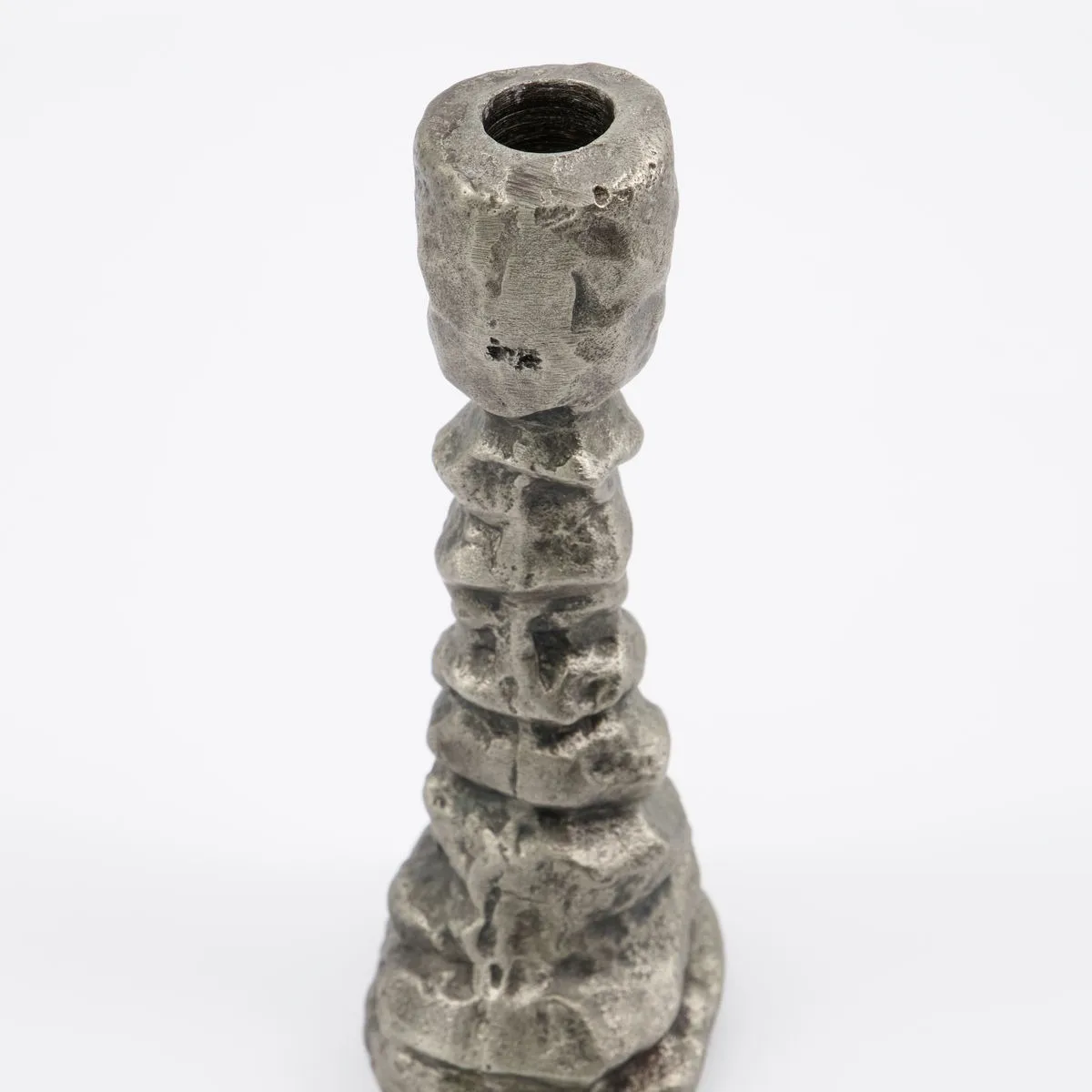 Raku castiçal antique prata, 20 cm House Doctor