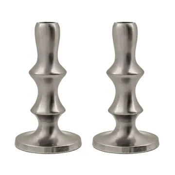 Reese castiçal 2‑pack - Acabamento prateado - House Doctor