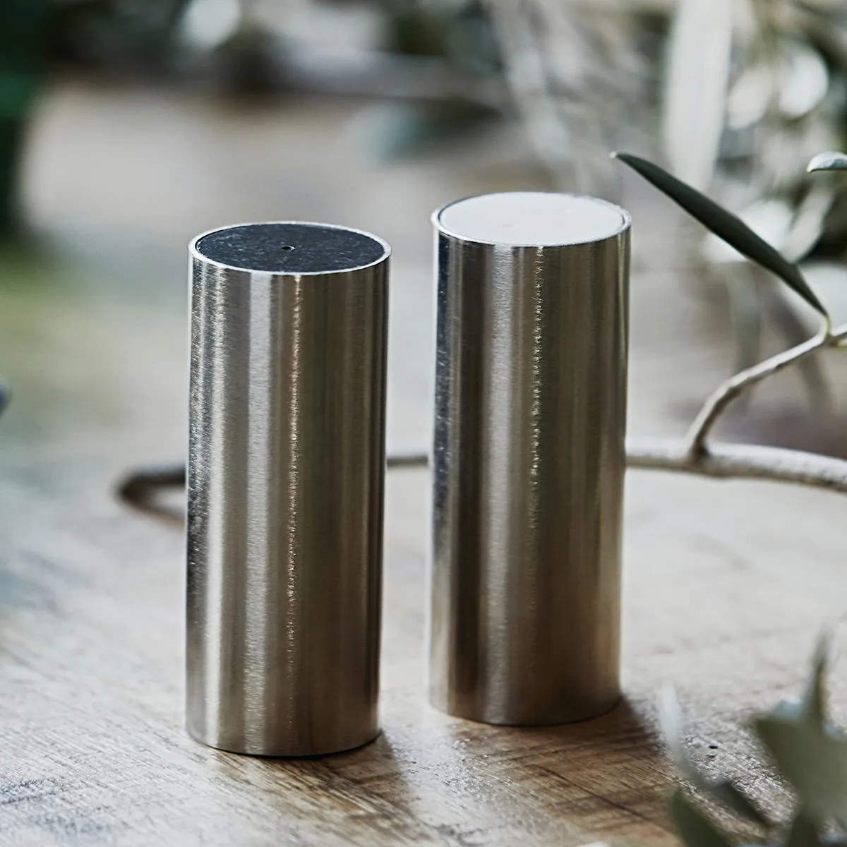 Saleiro e pimenteiro Tall, prateado House Doctor