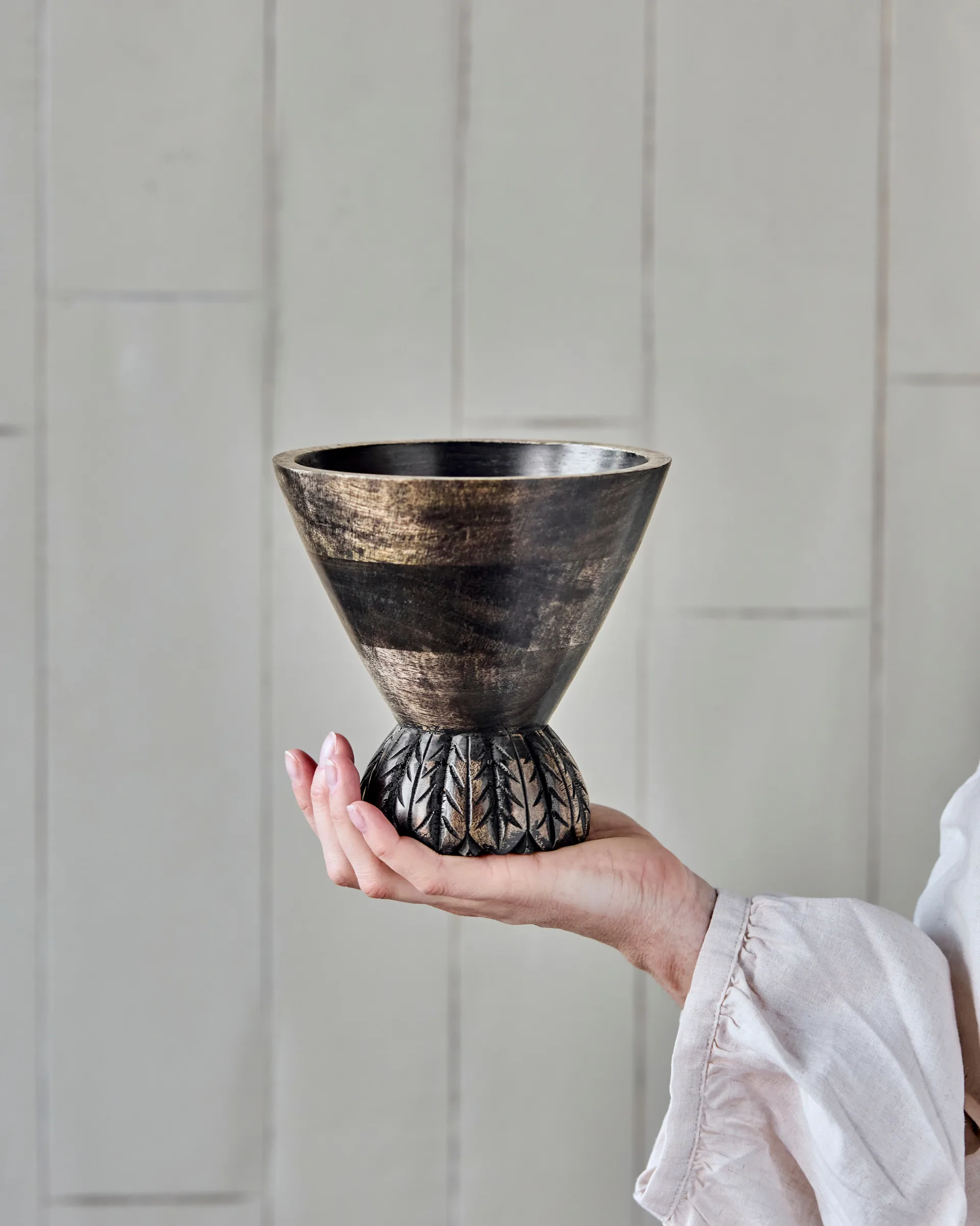 Sani vaso de flores Ø15 cm, Preto House Doctor