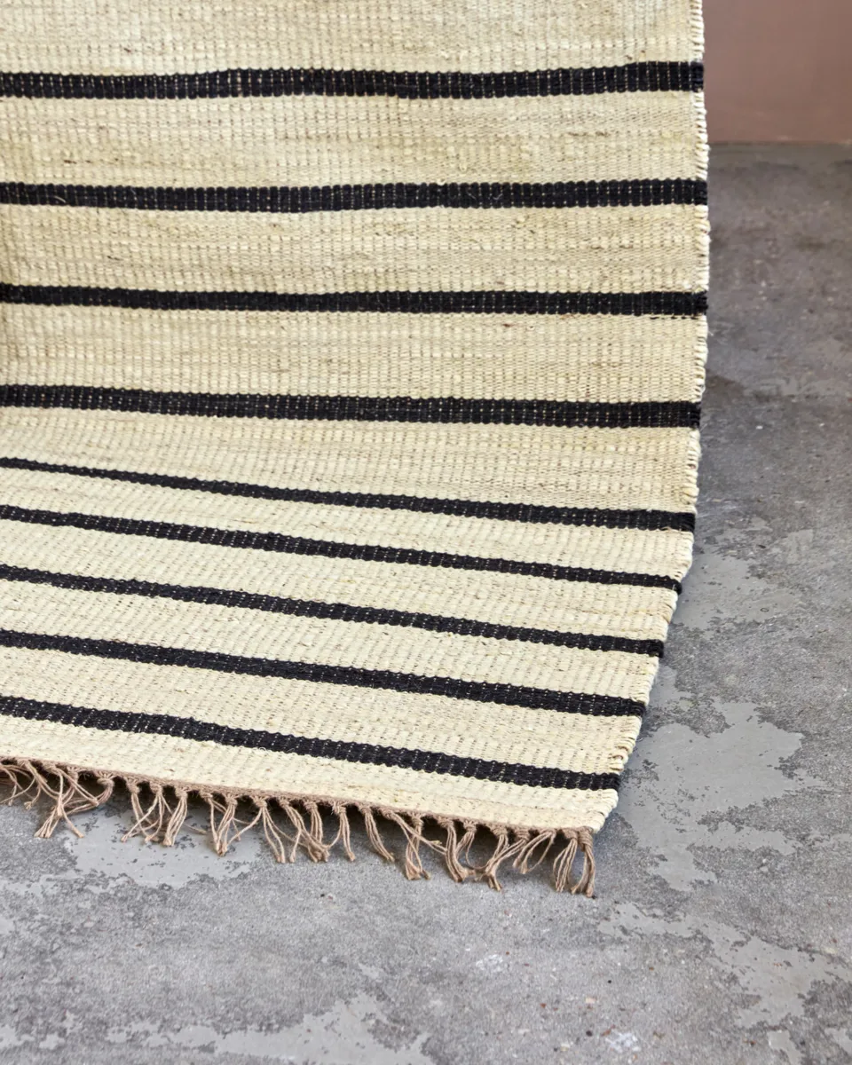 Sima tapete 180x180 cm, Svart-natur House Doctor